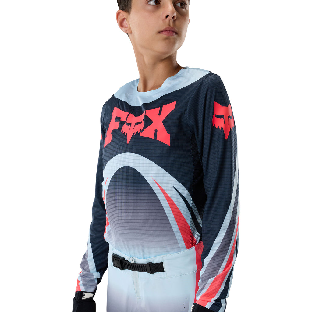 FOX Racing Youth FLEXAIR ARC MX Kit Deal (Ice Blue/Midnight/Red Fluo)