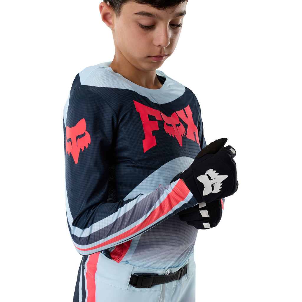 FOX Racing Youth FLEXAIR ARC MX Kit Deal (Ice Blue/Midnight/Red Fluo)