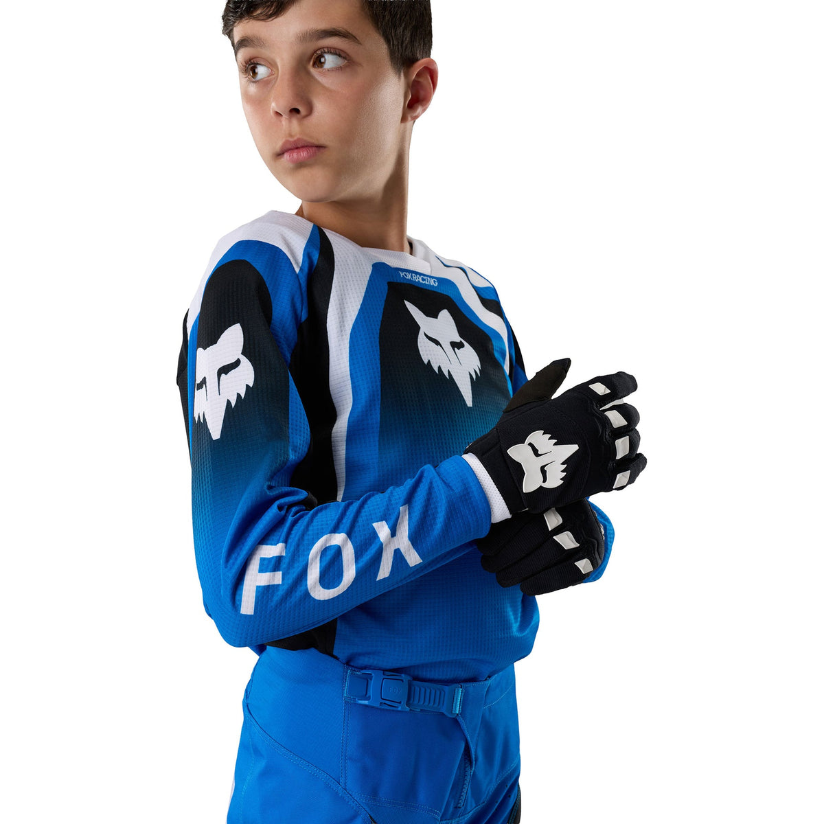 FOX Racing Youth 180 FRAME MX Jersey (Blue/Black/White)