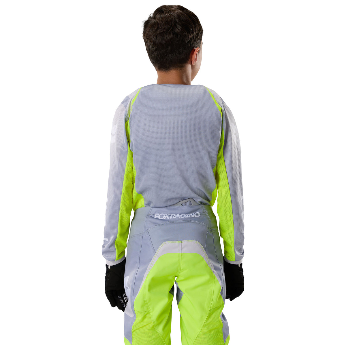 FOX Racing Youth 180 FRAME MX Gear Set (Grey/Yellow)