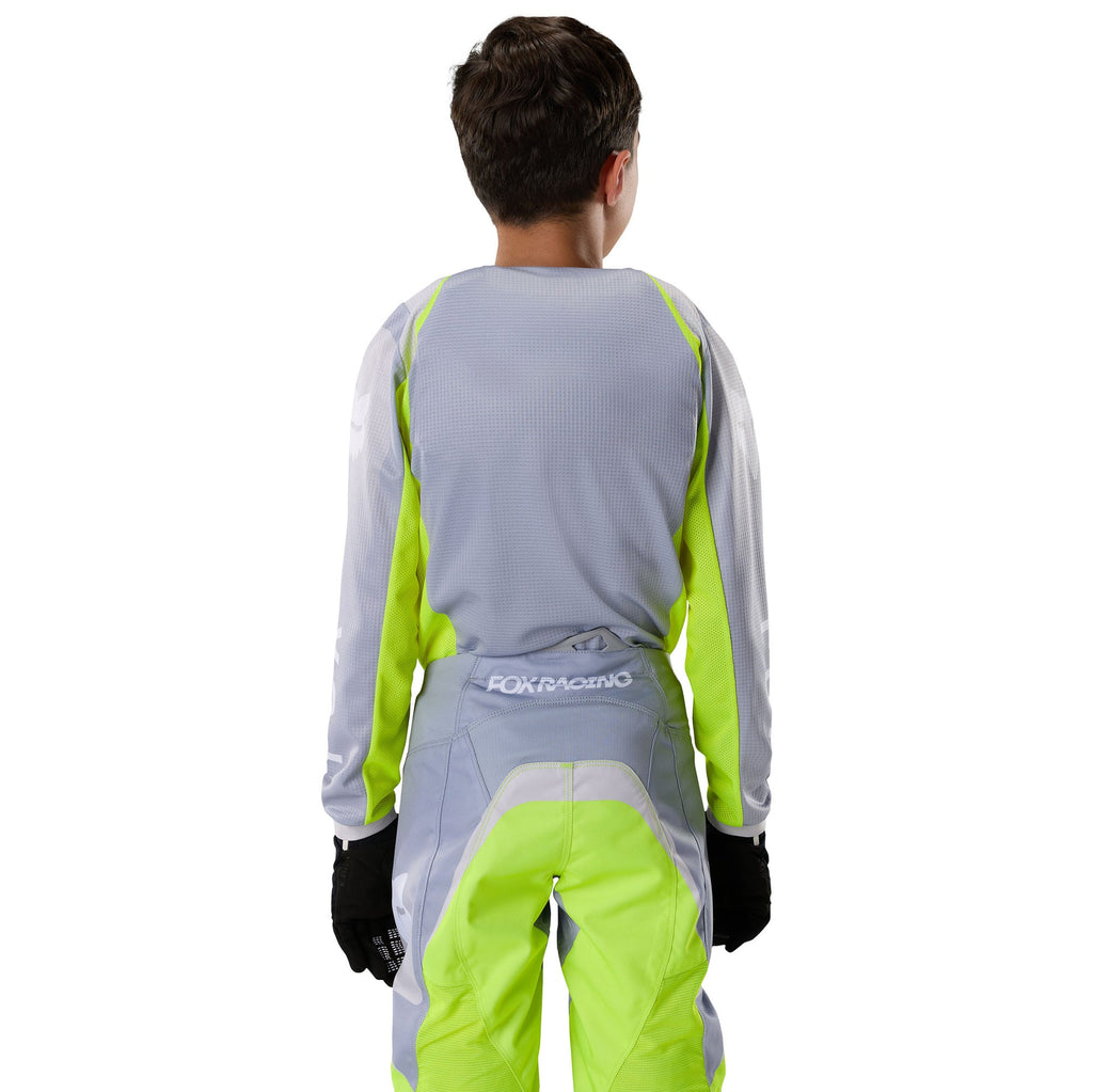 FOX Racing Youth 180 FRAME MX Jersey (Grey/Yellow)