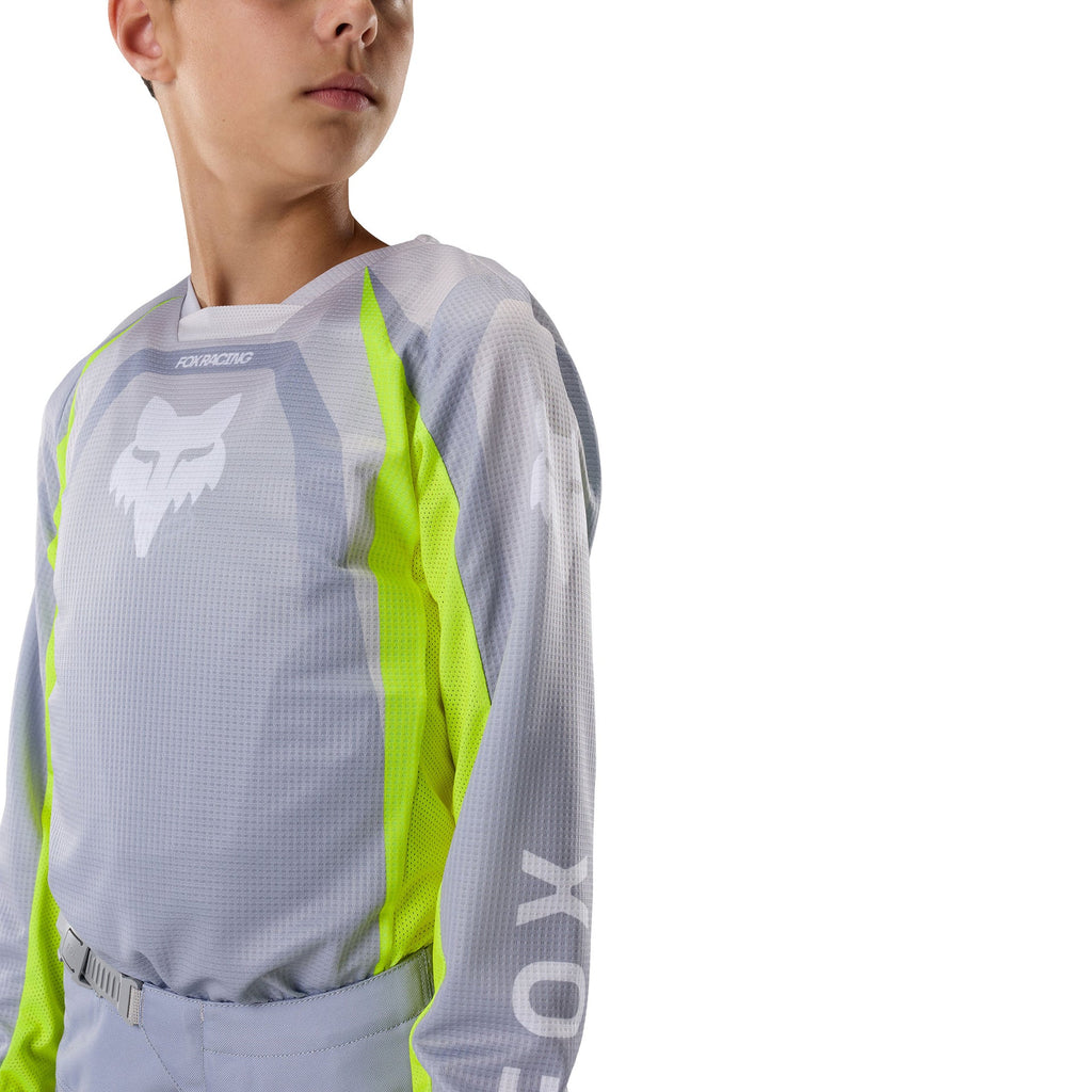 FOX Racing Youth 180 FRAME MX Jersey (Grey/Yellow)
