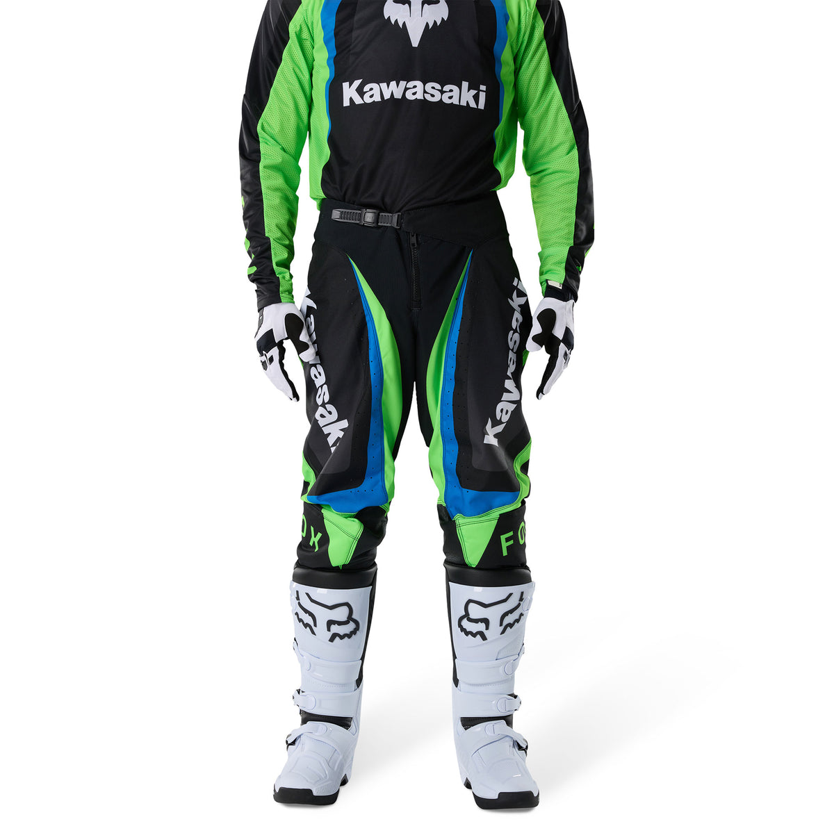 FOX Racing 180 KAWASAKI MX Kit Deal (Black/Green Fluo)