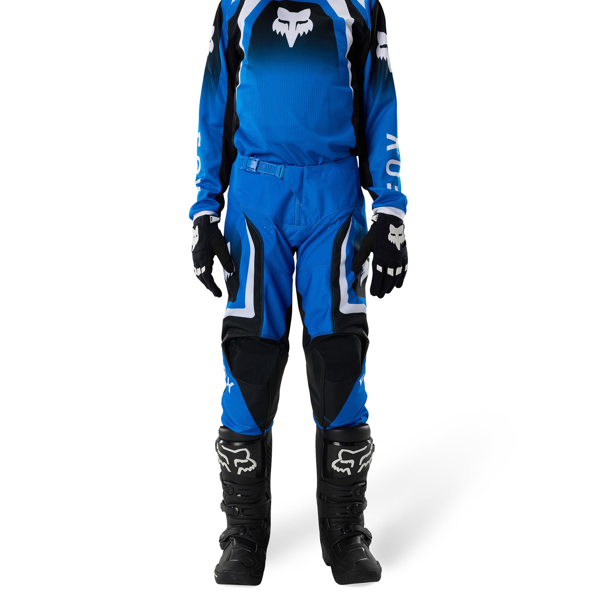FOX Racing Youth 180 FRAME MX Gear Set (Blue/Black/White)