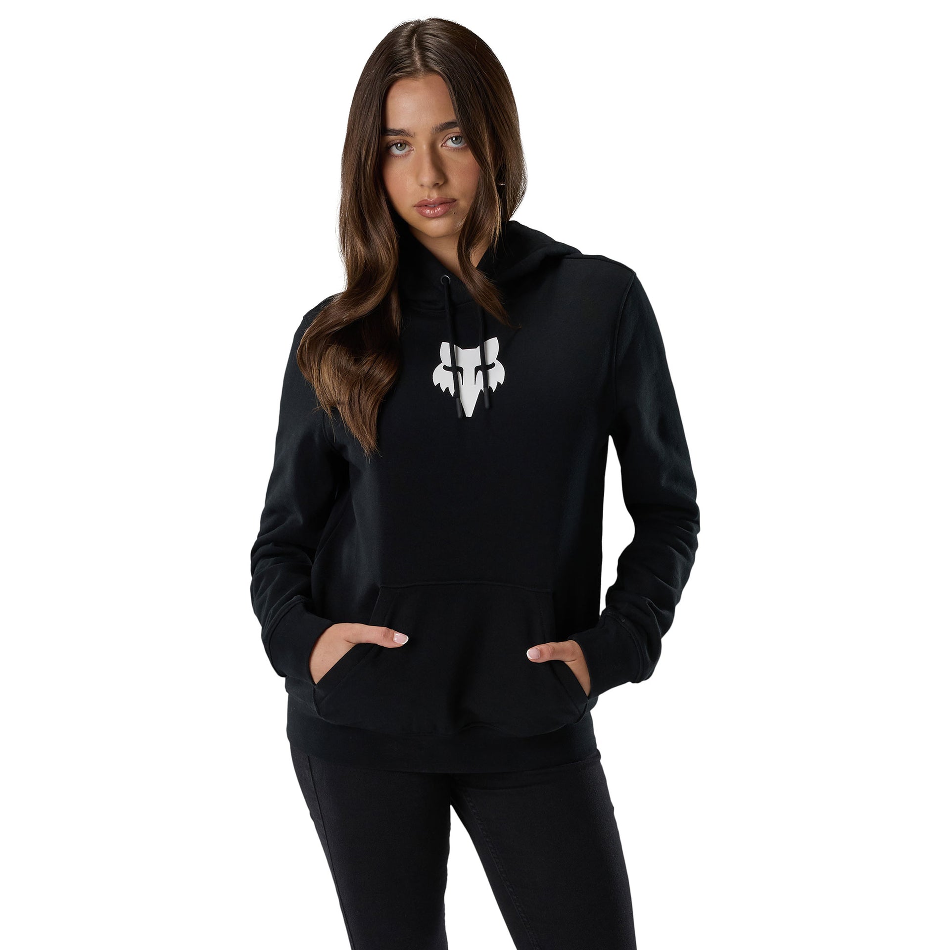 FOX Racing Women's Hoodie - FOX HEAD Fleece Pullover (Black)