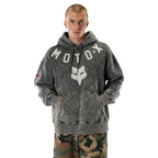 FOX Racing Mens Hoodie - MOTO-X Heavy Weight Fleece Pullover (Dark Shadow)