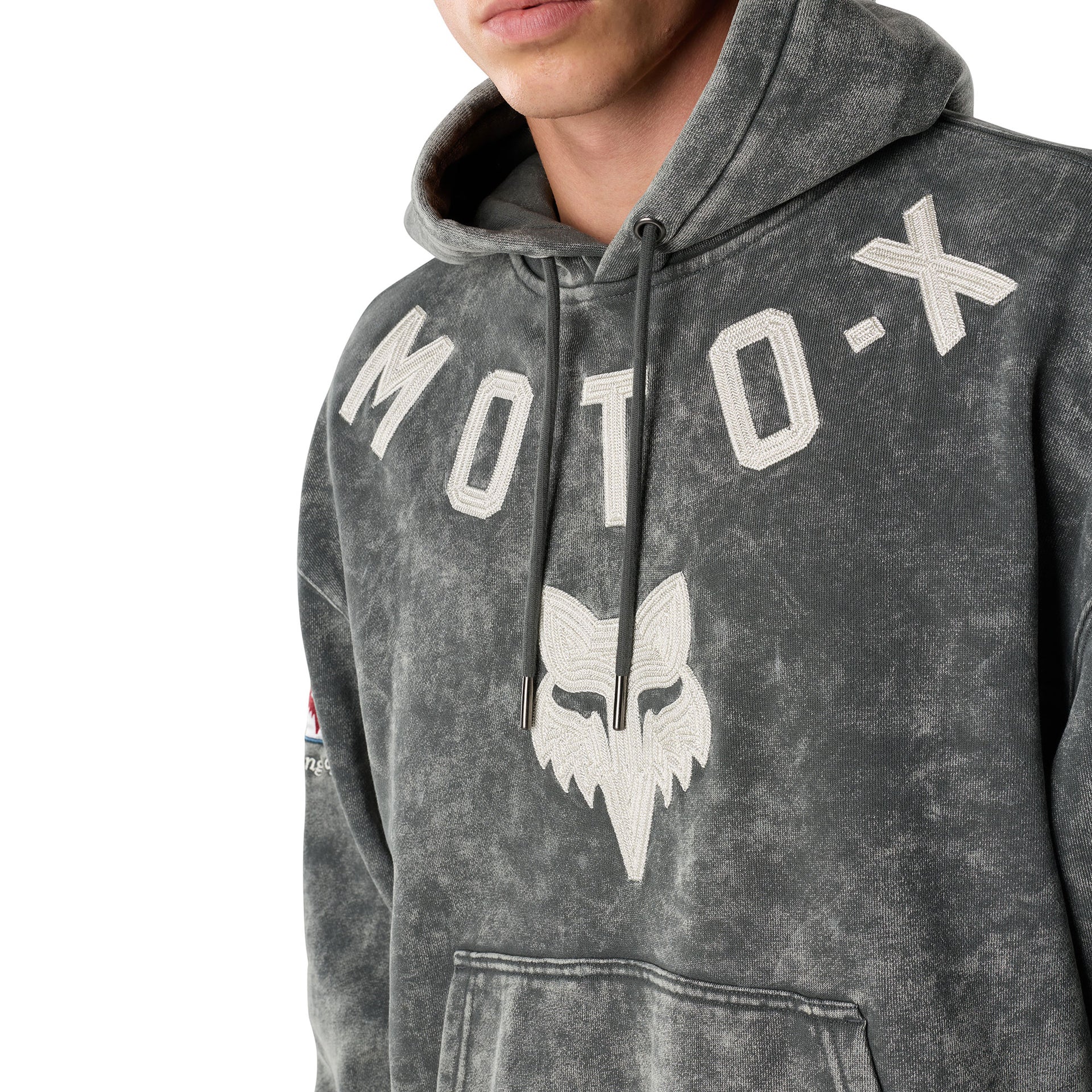 FOX Racing Mens Hoodie - MOTO-X Heavy Weight Fleece Pullover (Dark Shadow)