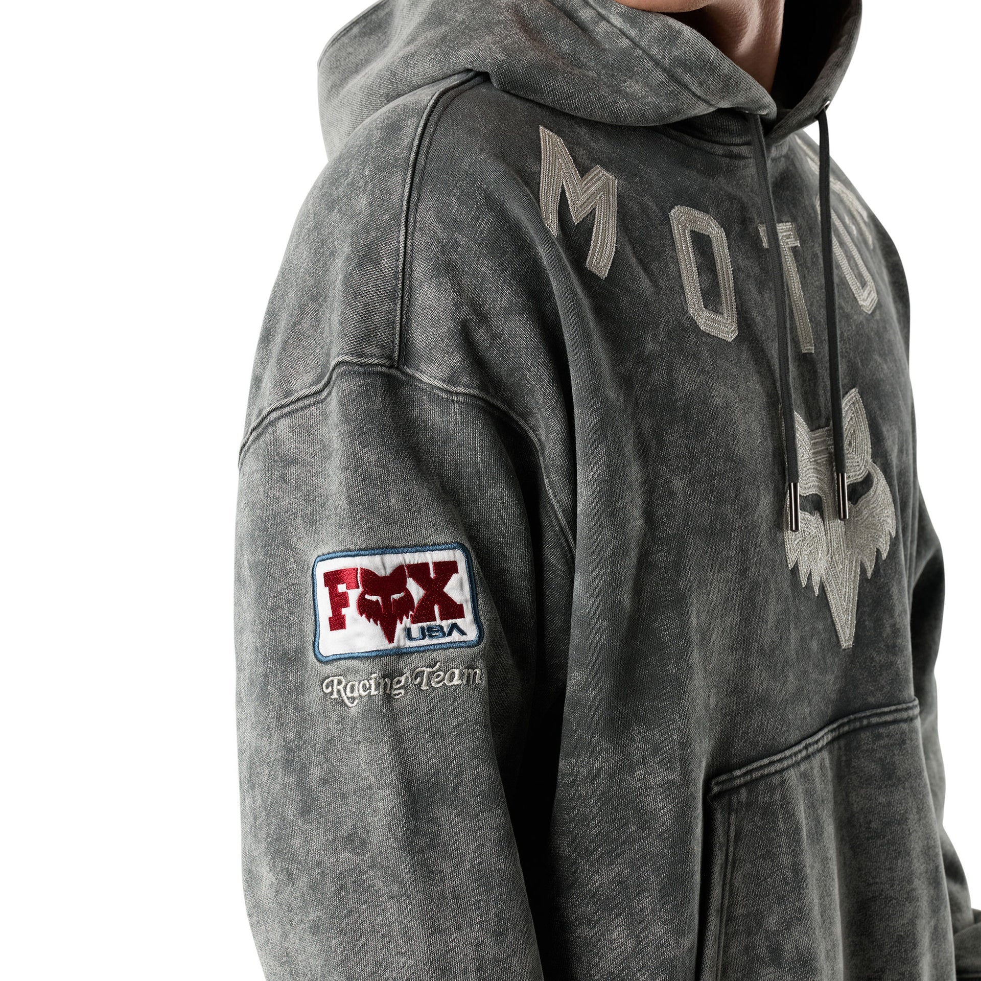 FOX Racing Mens Hoodie - MOTO-X Heavy Weight Fleece Pullover (Dark Shadow)