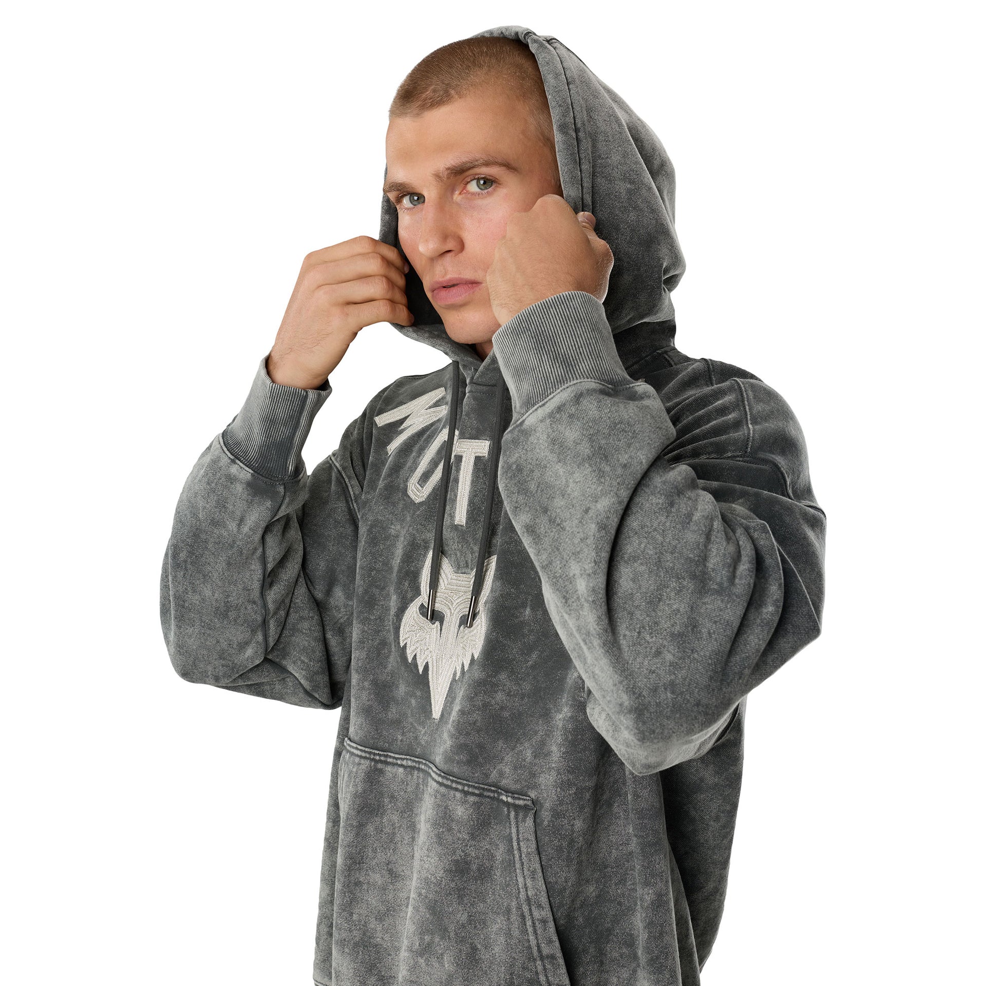 FOX Racing Mens Hoodie - MOTO-X Heavy Weight Fleece Pullover (Dark Shadow)