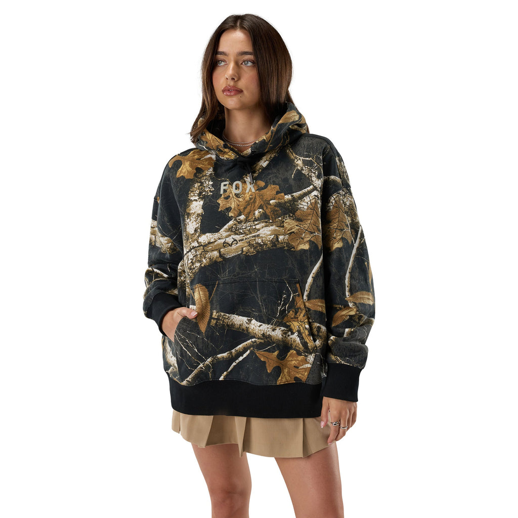 FOX Racing Mens Hoodie - REALTREE Fleece Pullover (Black/Multi)
