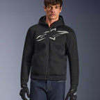 Alpinestars Chrome SUPERAIR Motorcycle Riding Hoodie (Black/Dark Grey/White)