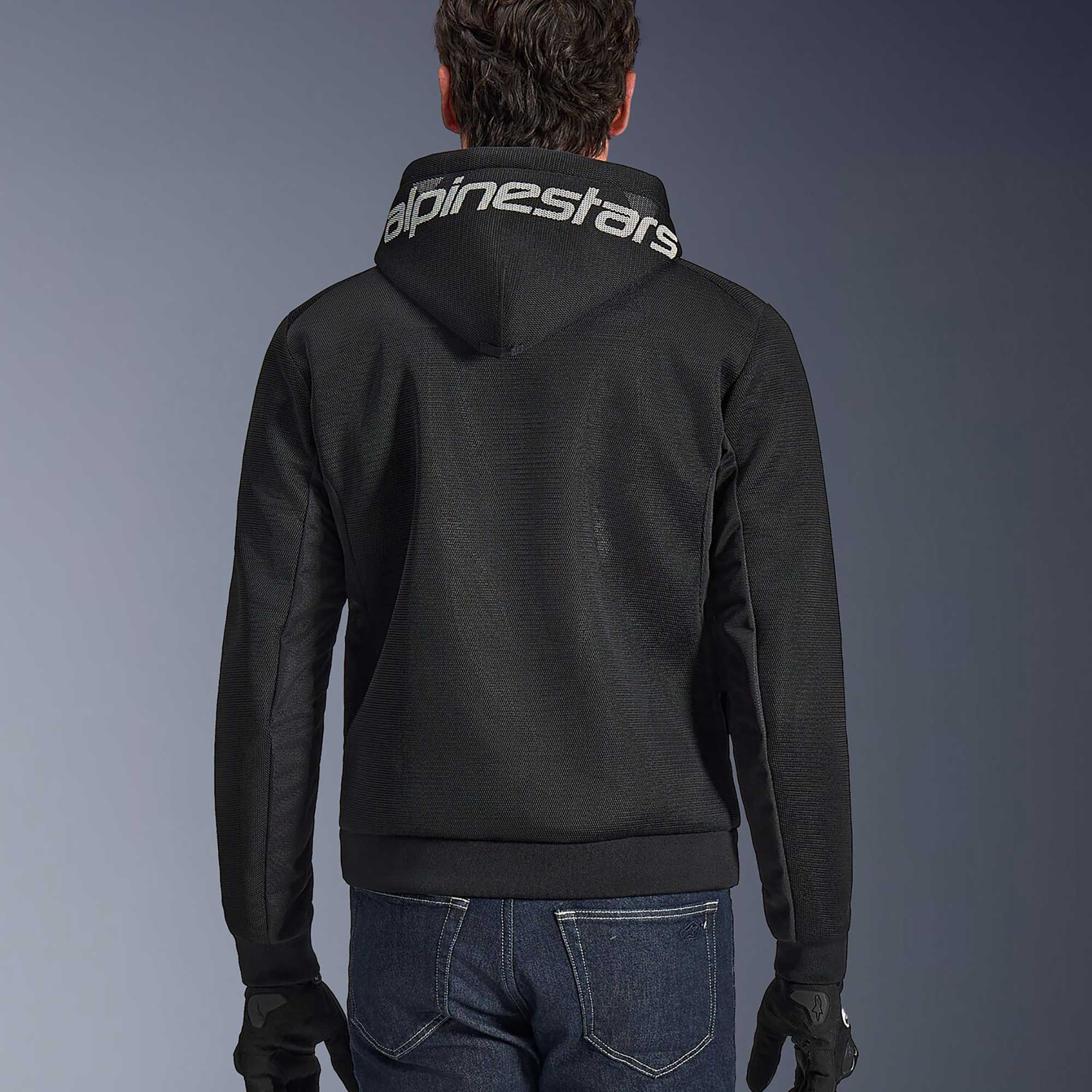 Alpinestars Chrome SUPERAIR Motorcycle Riding Hoodie (Black/Dark Grey/White)