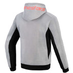 Alpinestars Chrome SUPERAIR Motorcycle Riding Hoodie (Black/Mid Grey/Red Fluo)