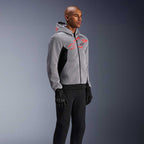Alpinestars Chrome SUPERAIR Motorcycle Riding Hoodie (Black/Mid Grey/Red Fluo)