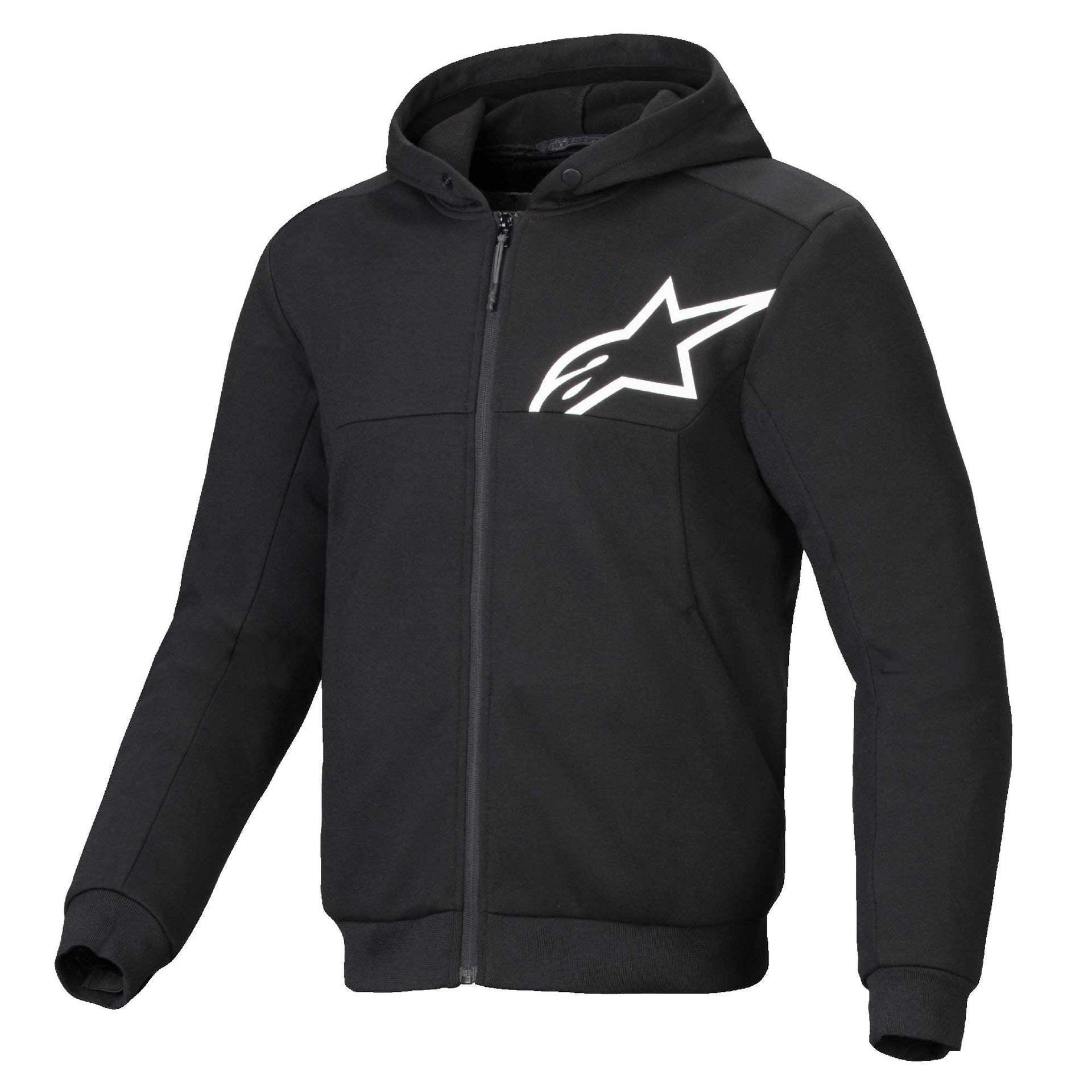 Alpinestars Chrome V2 SPORT Motorcycle Sports Jacket Hoodie (Black/White)