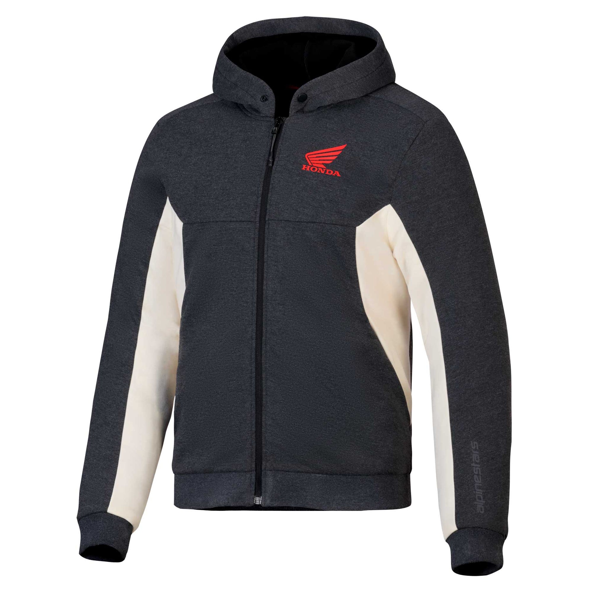 Alpinestars Honda Chrome V3 Motorcycle Riding Hoodie (Anthracite/Off White)