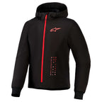 Alpinestars Radium Tech Motorcycle Hoodie Urban Textile Jacket (Black/Bright Red)