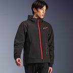 Alpinestars Radium Tech Motorcycle Hoodie Urban Textile Jacket (Black/Bright Red)