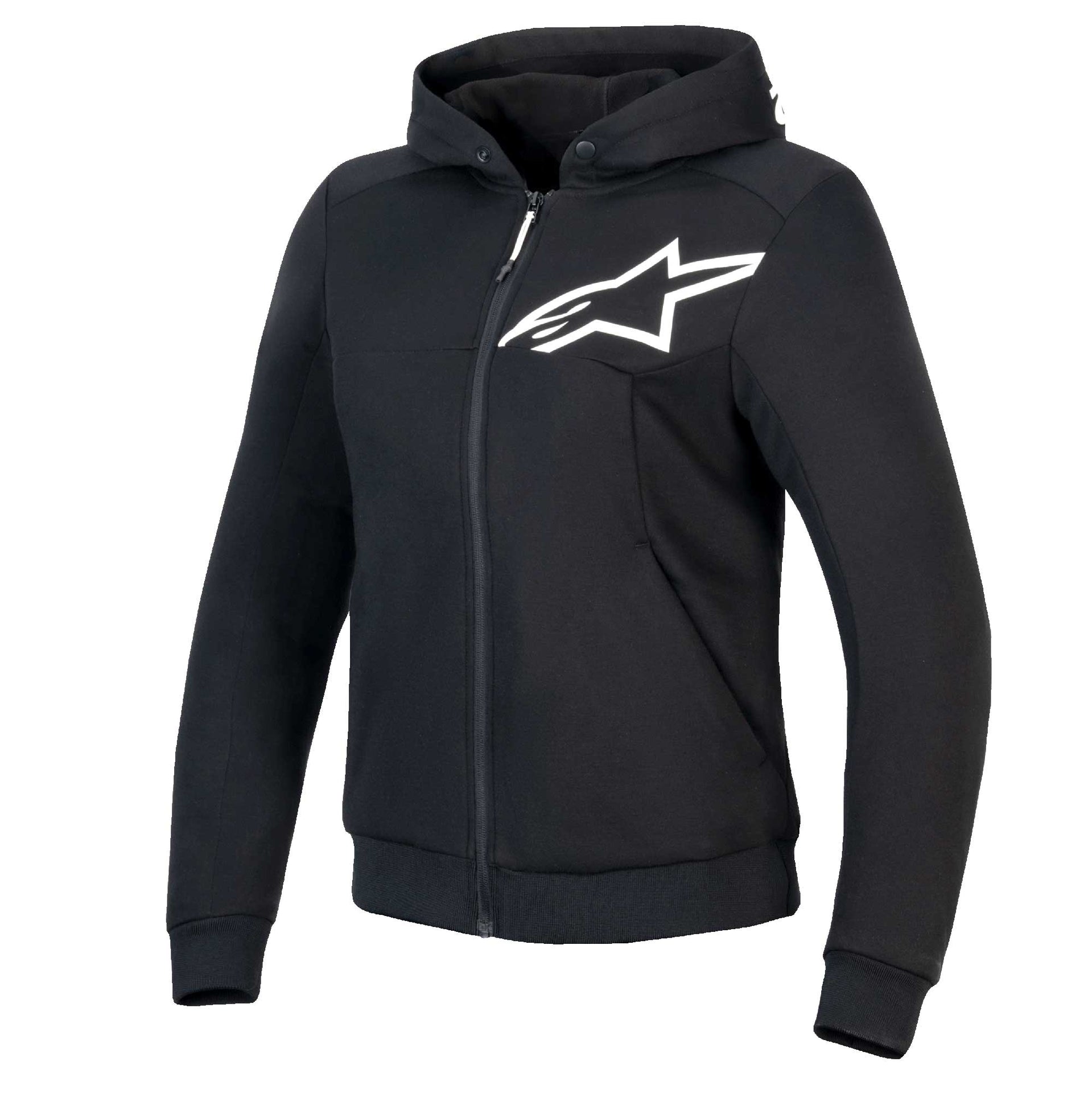 Alpinestars Women's Chrome V2 SPORT Motorcycle Hoodie (Black/White)
