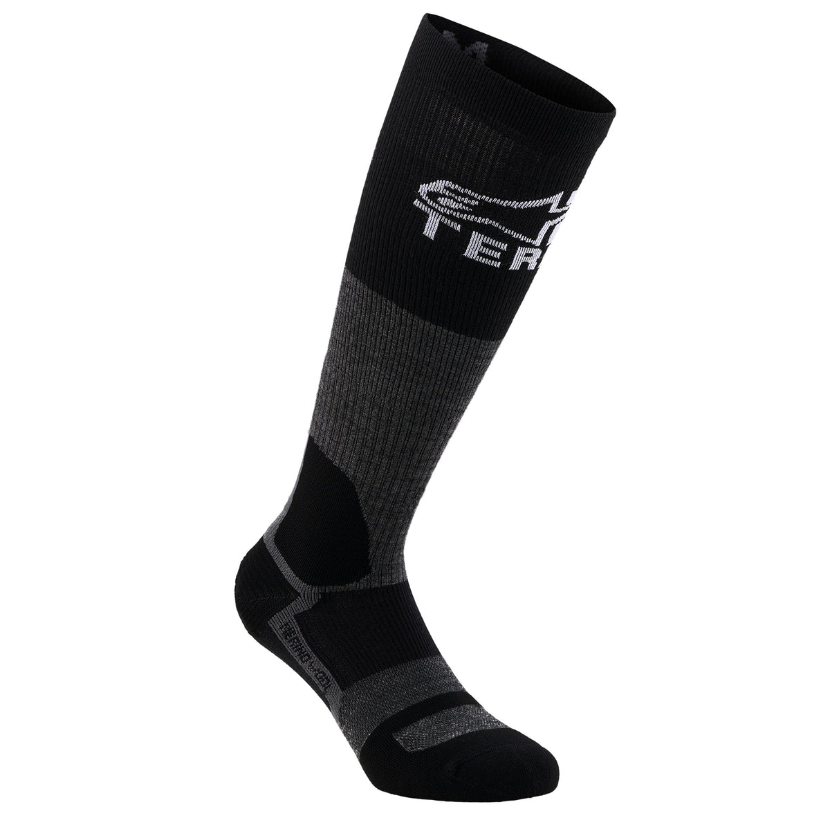 Alpinestars AT 8 MERINO Motorcycle Riding Socks (Tar Grey/Black)