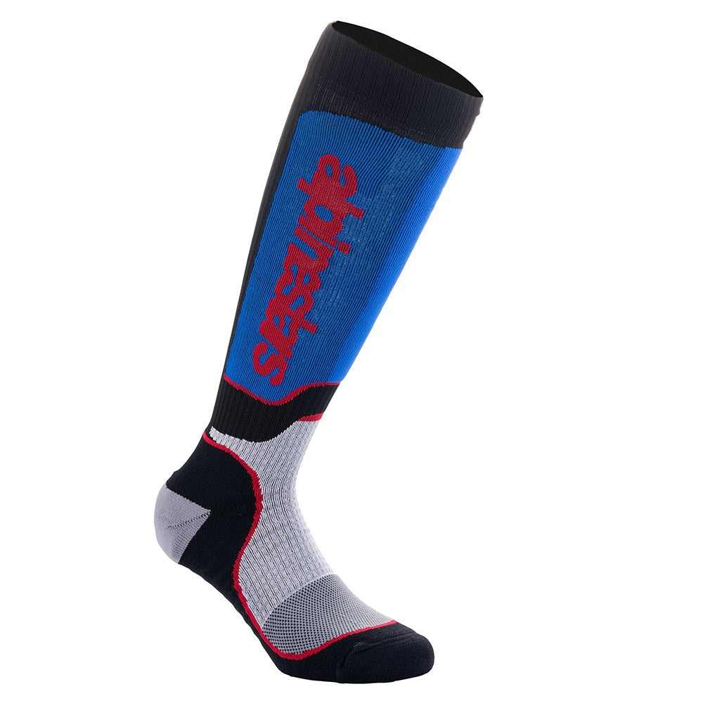 Alpinestars MX Plus Socks (Black/White/Royal Blue)