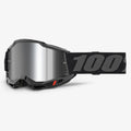 100% MX | MTB Youth Goggles - Accuri-2 (BLACK/GREY) Silver Iridium Lens