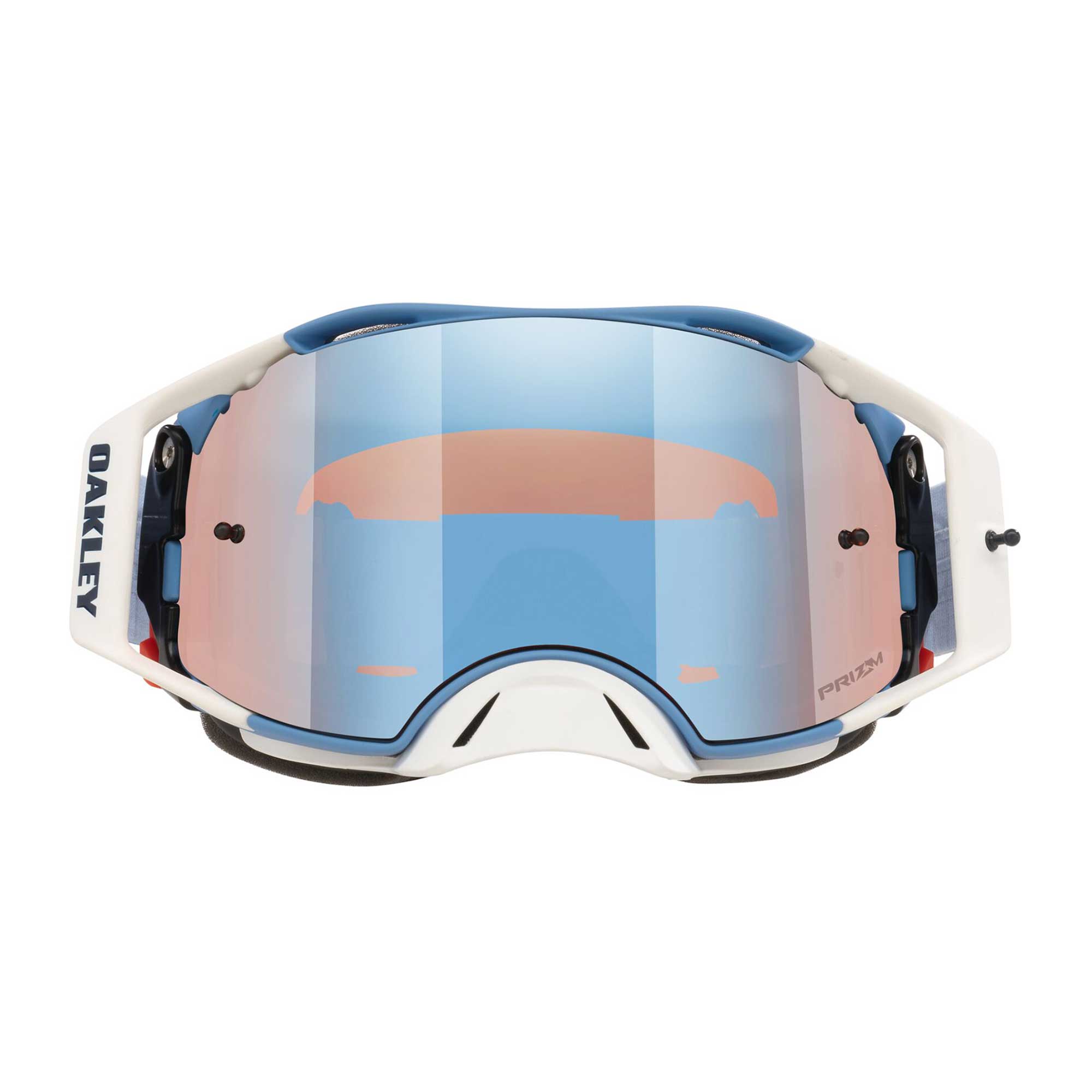 Oakley Airbrake Signature Goggles - SEXTON (White/Blue) PRIZM Sapphire Lens