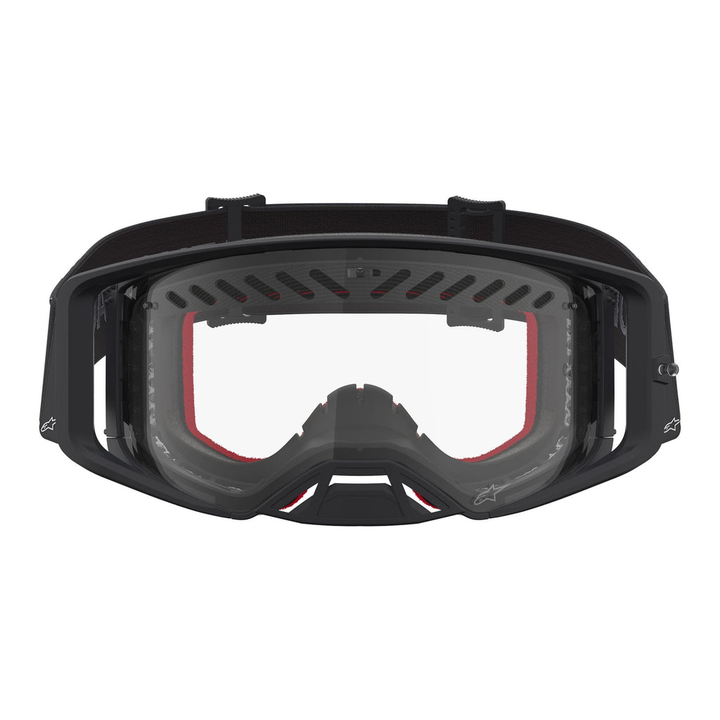 Alpinestars Supertech DURA AIR FLUID MX Enduro Goggles (Black/Silver) Clear AIR Lens