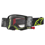 Alpinestars Supertech FIRMA Roll-Offs MX Enduro Goggles (Black/Yellow Fluo) Clear Lens