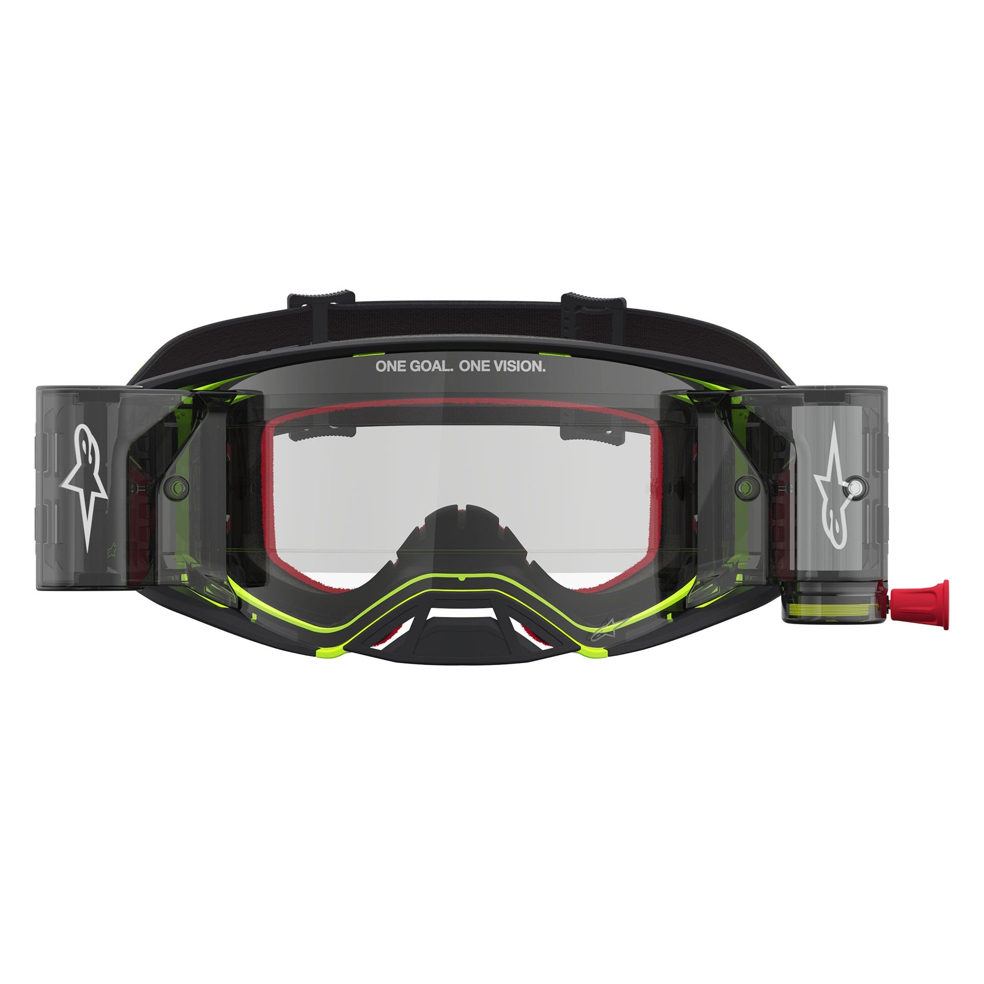 Alpinestars Supertech FIRMA Roll-Offs MX Enduro Goggles (Black/Yellow Fluo) Clear Lens