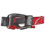 Alpinestars Supertech DURA AIR FLUID MX Enduro Goggles (Red/Silver) Clear AIR Lens