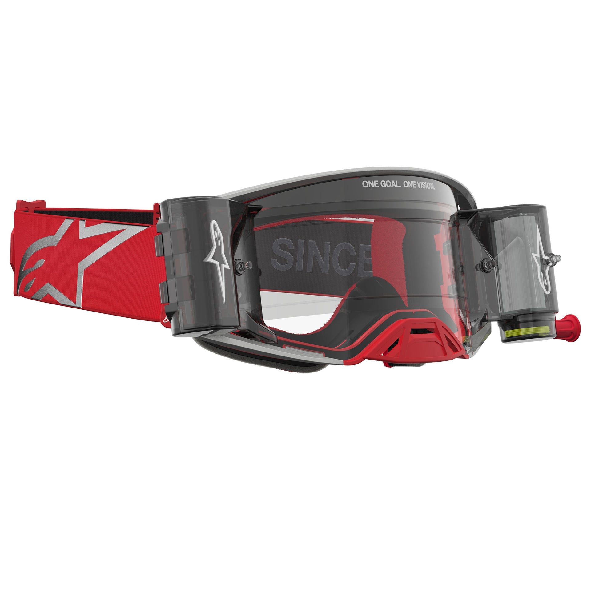 Alpinestars Supertech FIRMA Roll-Offs MX Enduro Goggles (Red/Silver) Clear Lens