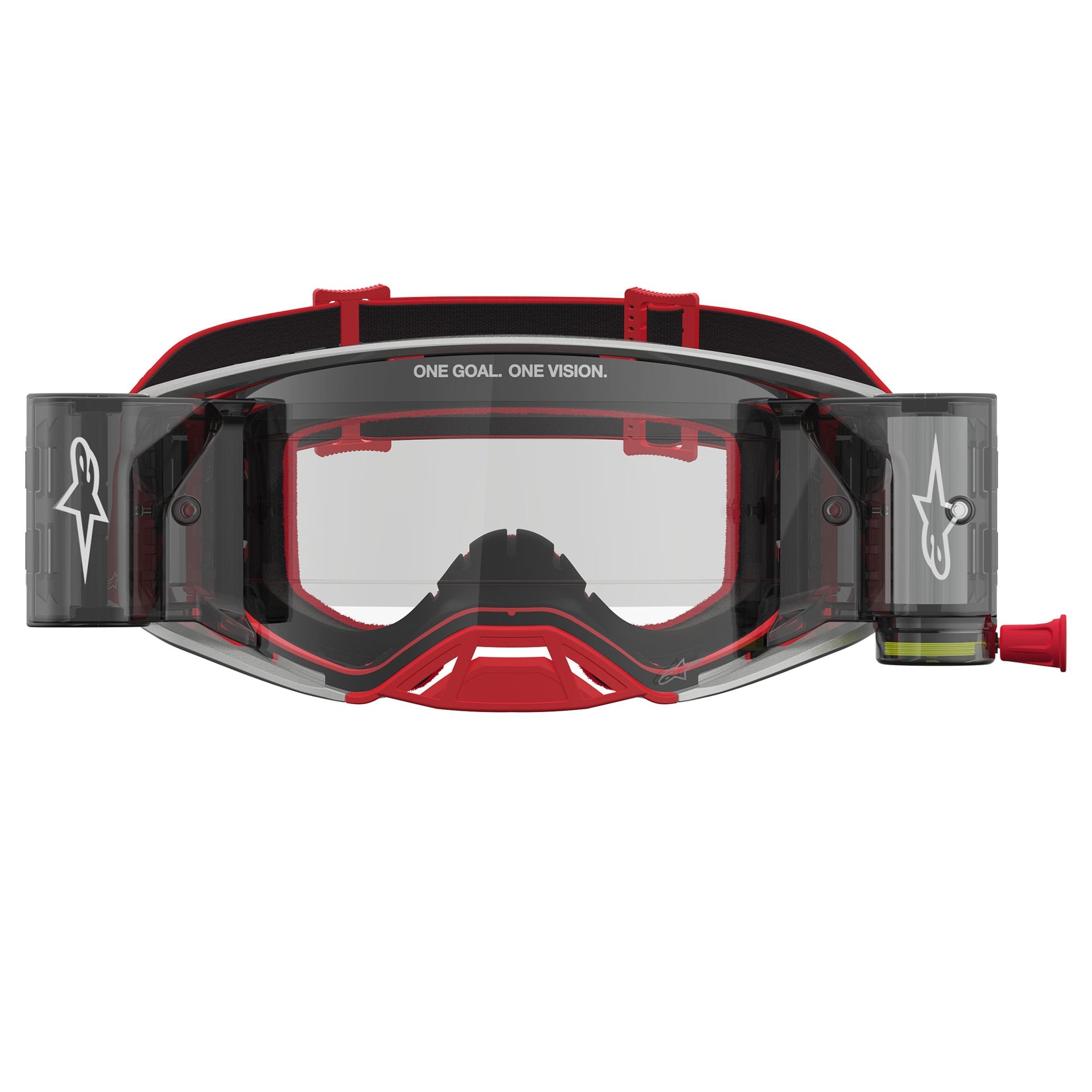 Alpinestars Supertech FIRMA Roll-Offs MX Enduro Goggles (Red/Silver) Clear Lens