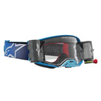 Alpinestars Supertech FIRMA Roll-Offs MX Enduro Goggles (Blue/Silver) Clear Lens