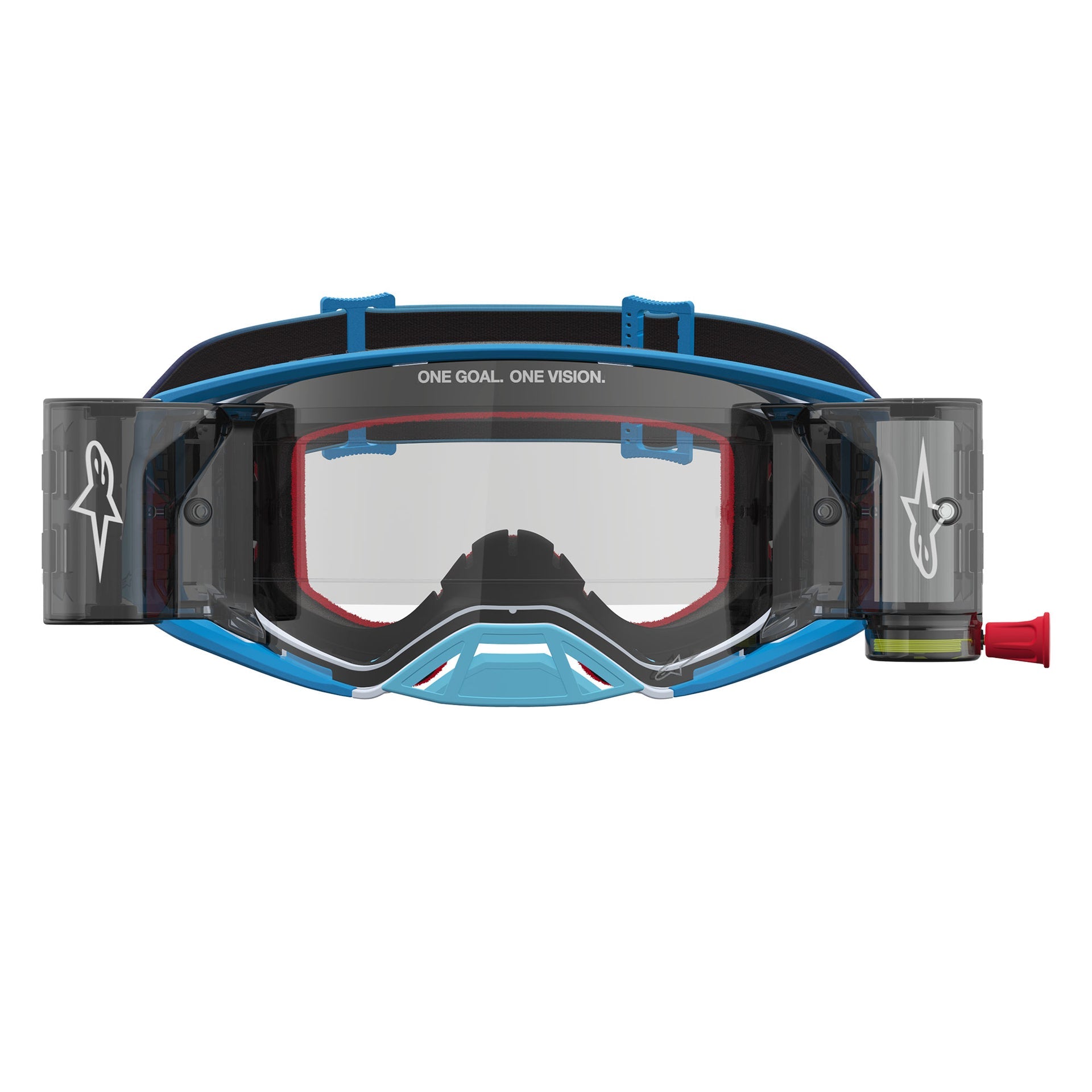 Alpinestars Supertech FIRMA Roll-Offs MX Enduro Goggles (Blue/Silver) Clear Lens