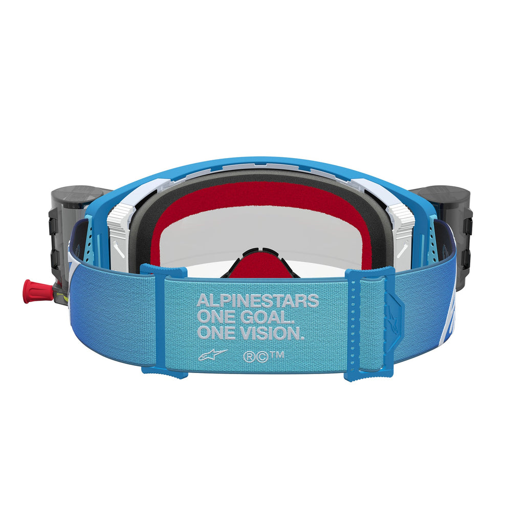 Alpinestars Supertech FIRMA Roll-Offs MX Enduro Goggles (Blue/Silver) Clear Lens