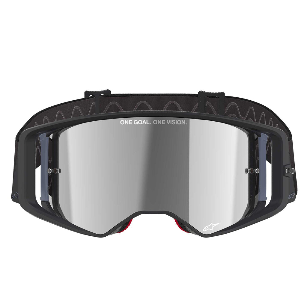 Alpinestars SuperTech CORP Vision MX Goggles (Black/Grey) Mirror Silver Lens