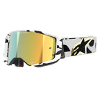 Alpinestars SuperTech CORP Vision MX Goggles (White/Gold) Mirror Gold Lens