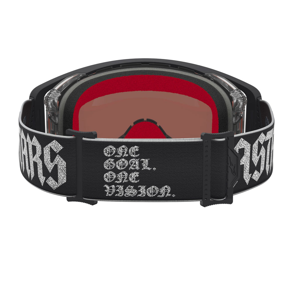 Alpinestars Supertech ATROX MX Goggles (Black/Silver) Mirror Pink/Blue Lens