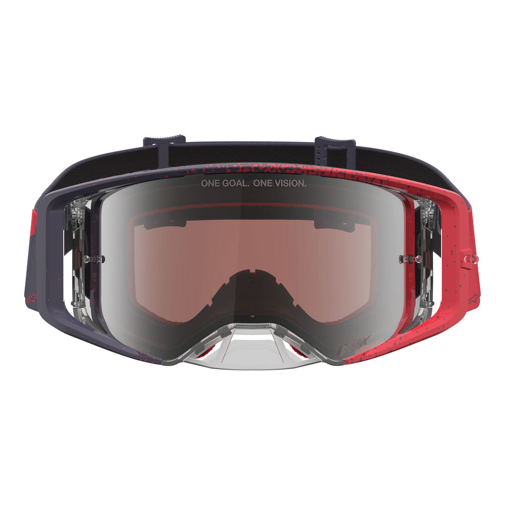 Alpinestars Supertech HITEN MX Goggles (Black/Red) Mirror Silver Lens