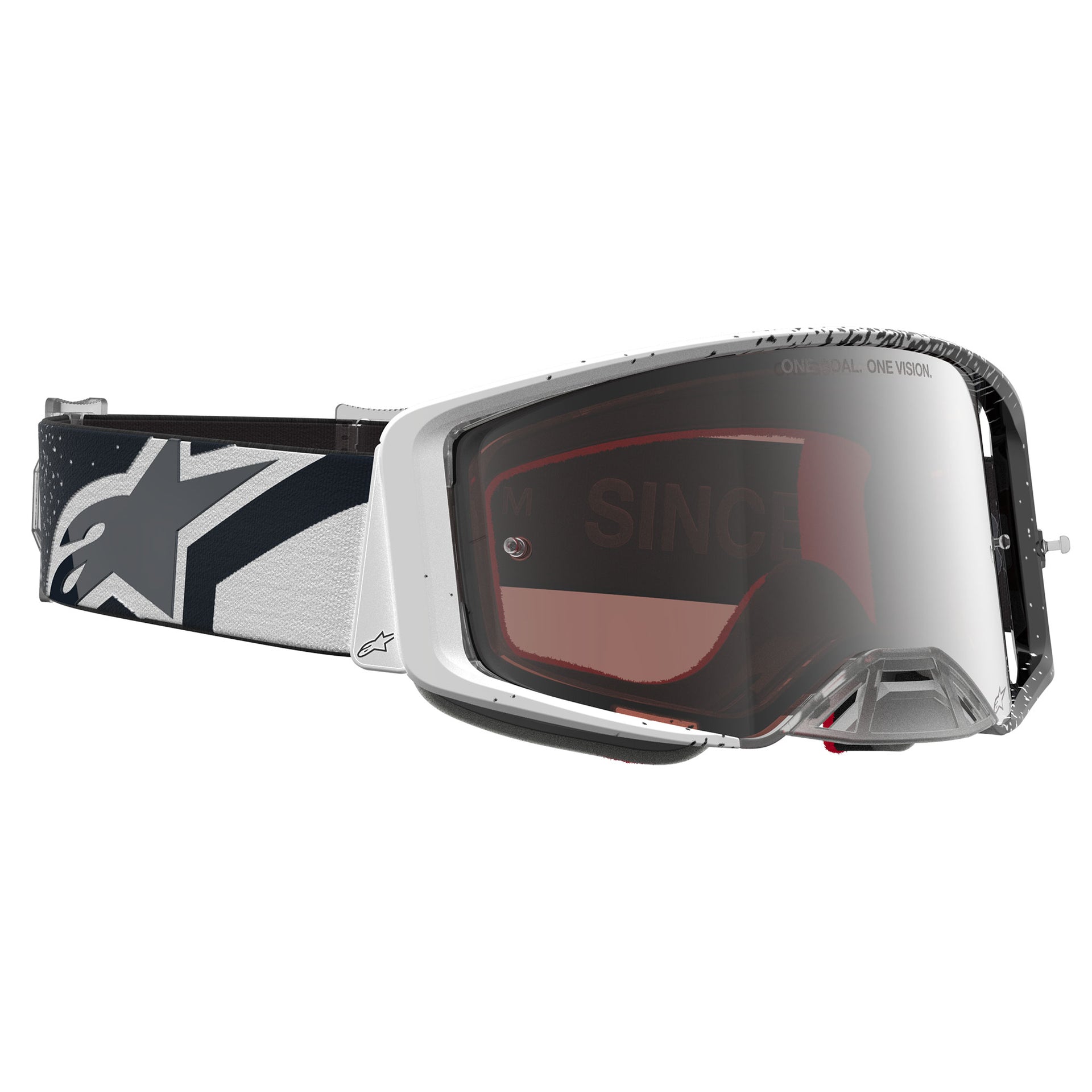 Alpinestars Supertech HITEN MX Goggles (White/Black) Mirror Silver Lens