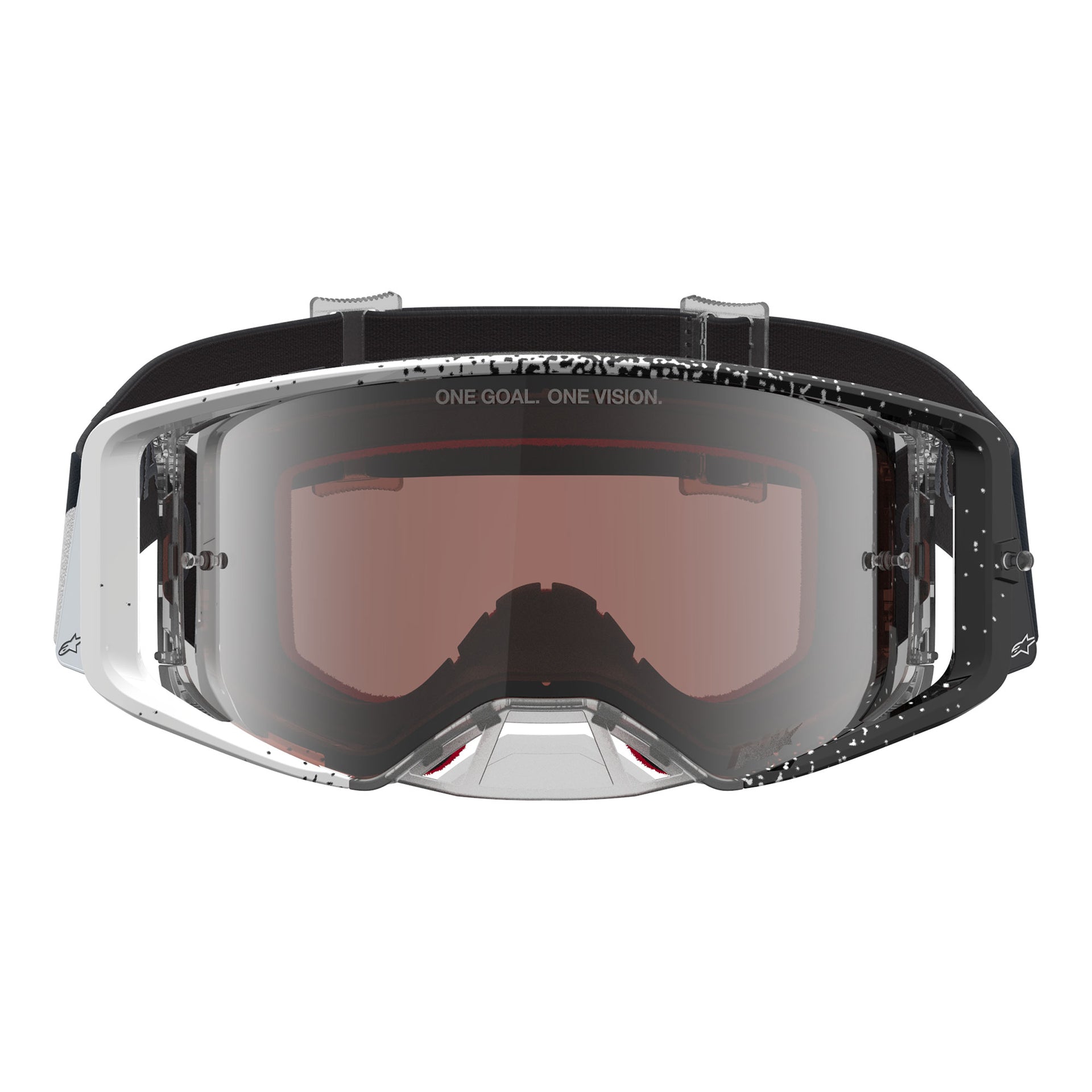 Alpinestars Supertech HITEN MX Goggles (White/Black) Mirror Silver Lens