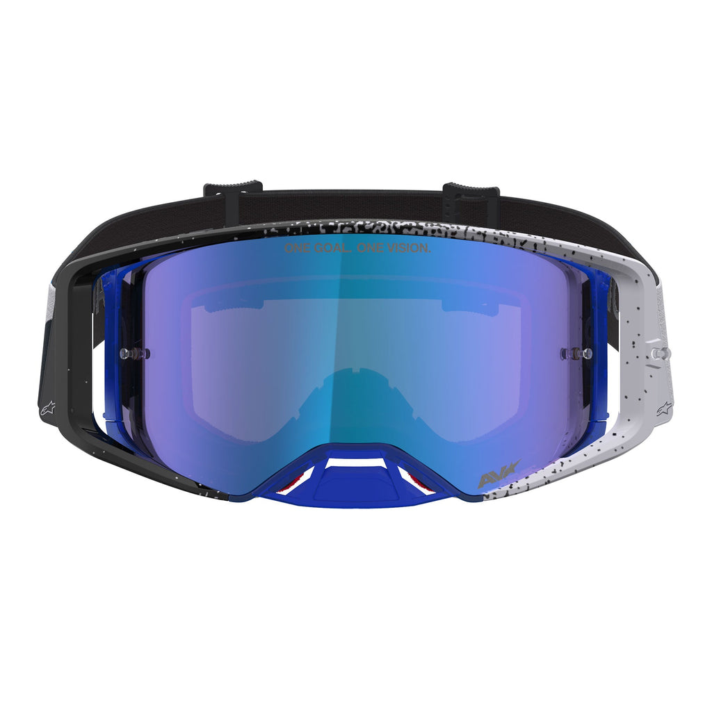 Alpinestars Supertech HITEN MX Goggles (Black/Blue) Mirror Blue Lens
