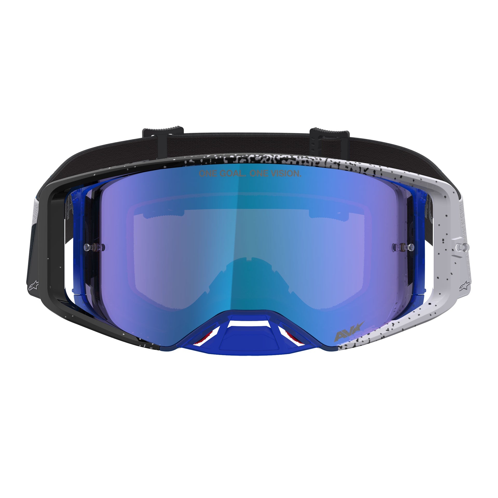 Alpinestars Supertech HITEN MX Goggles (Black/Blue) Mirror Blue Lens