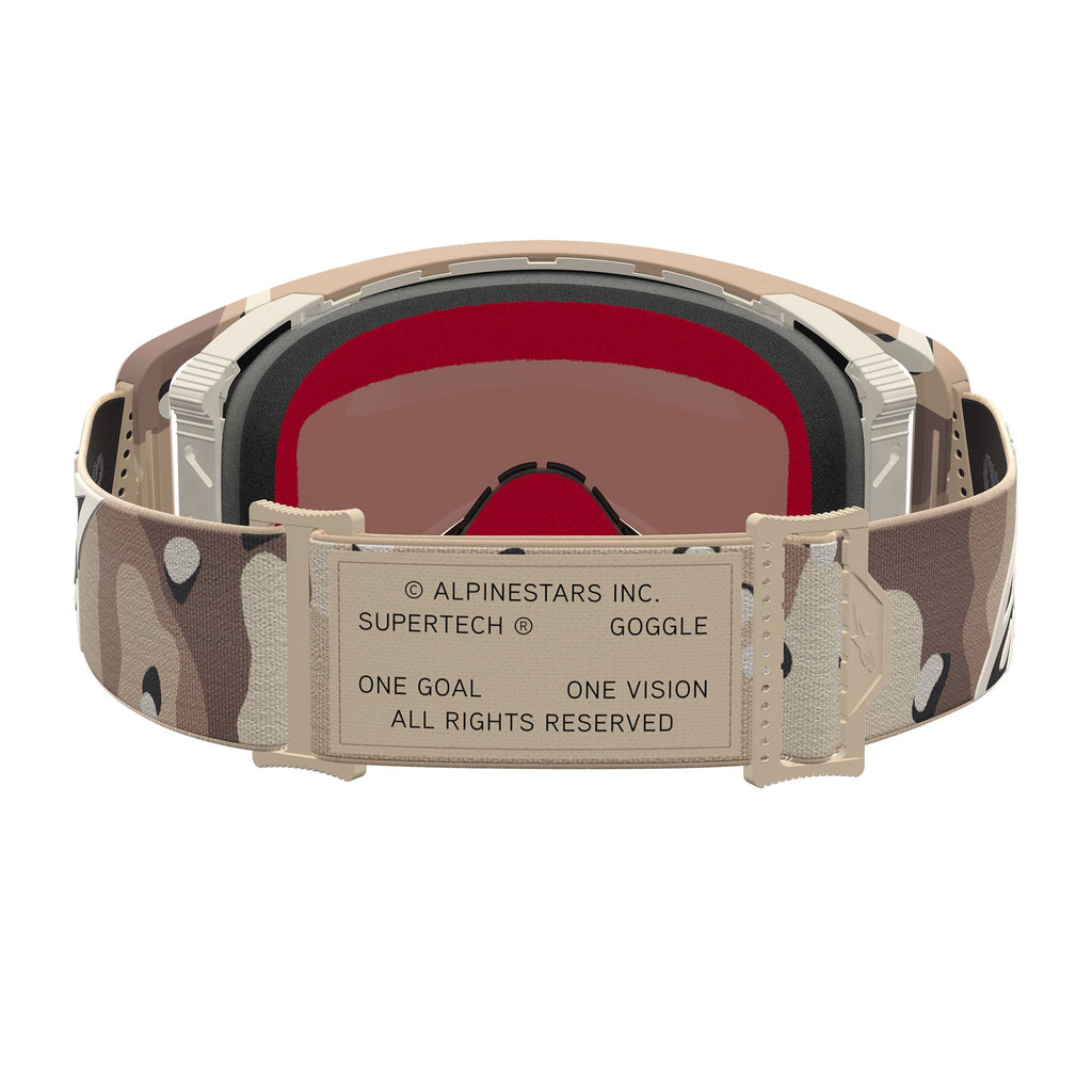 Alpinestars Supertech LONE MX Goggles (Camo Desert) Mirror Gold Lens