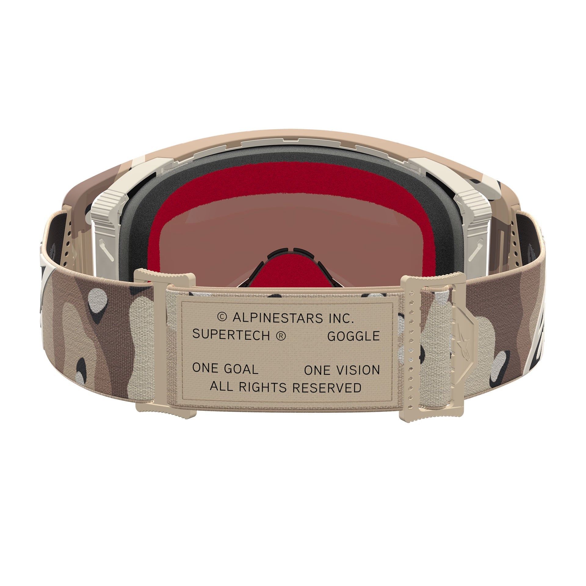 Alpinestars Supertech LONE MX Goggles (Camo Desert) Mirror Gold Lens