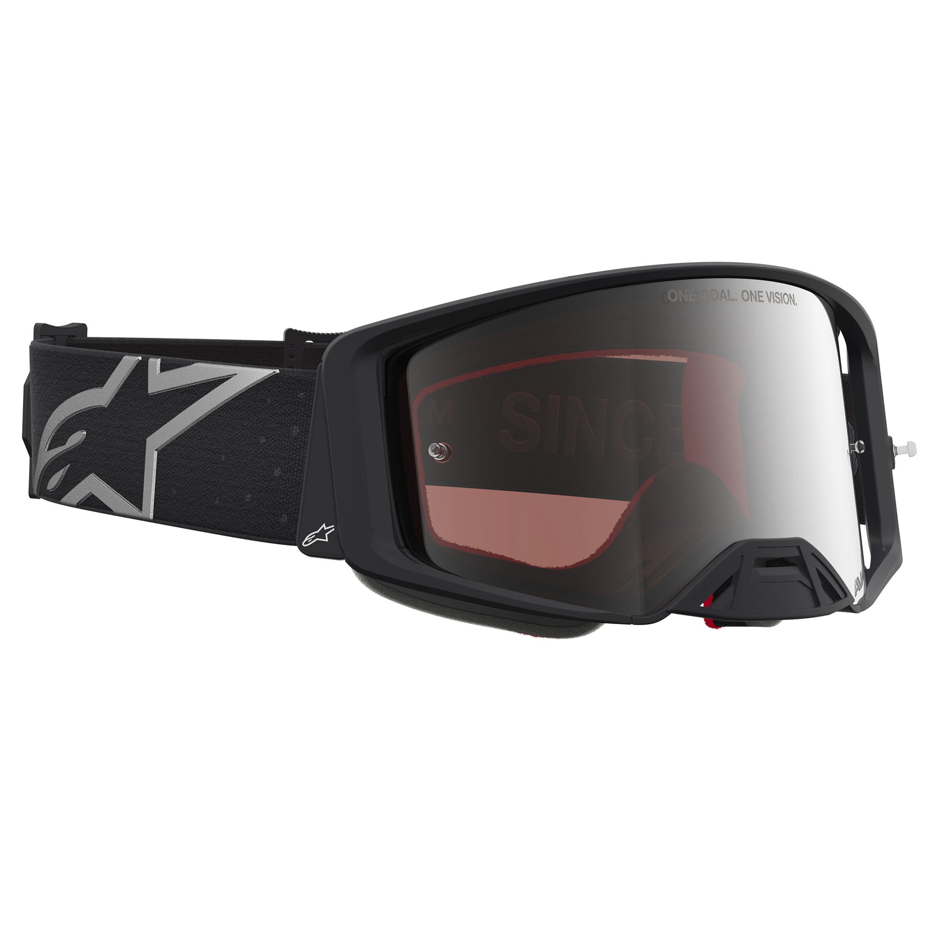 Alpinestars Supertech VESTA MX Goggles (Black Matte/Silver) Mirror Silver Lens