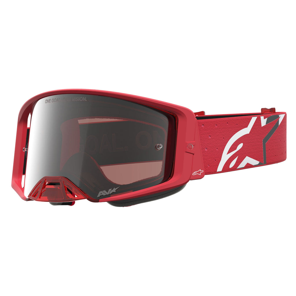 Alpinestars Supertech VESTA MX Goggles (Red Fluo/Chrome) Mirror Silver Lens