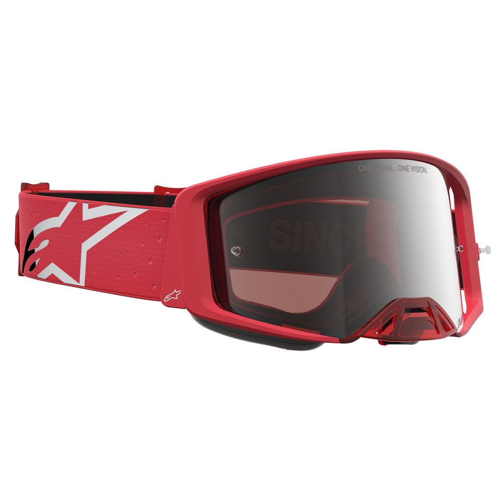 Alpinestars Supertech VESTA MX Goggles (Red Fluo/Chrome) Mirror Silver Lens