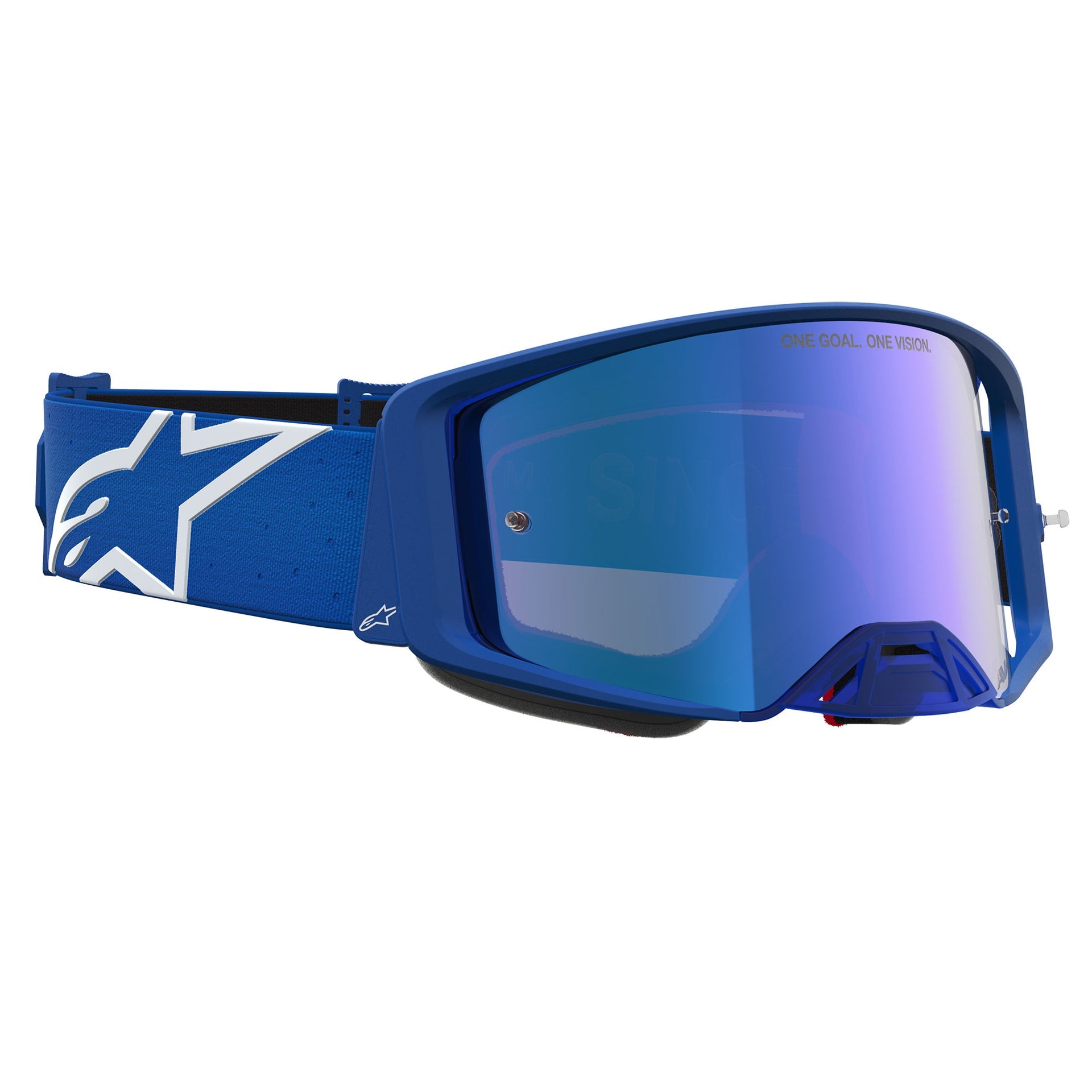 Alpinestars Supertech VESTA MX Goggles (Blue/White) Mirror Blue Lens
